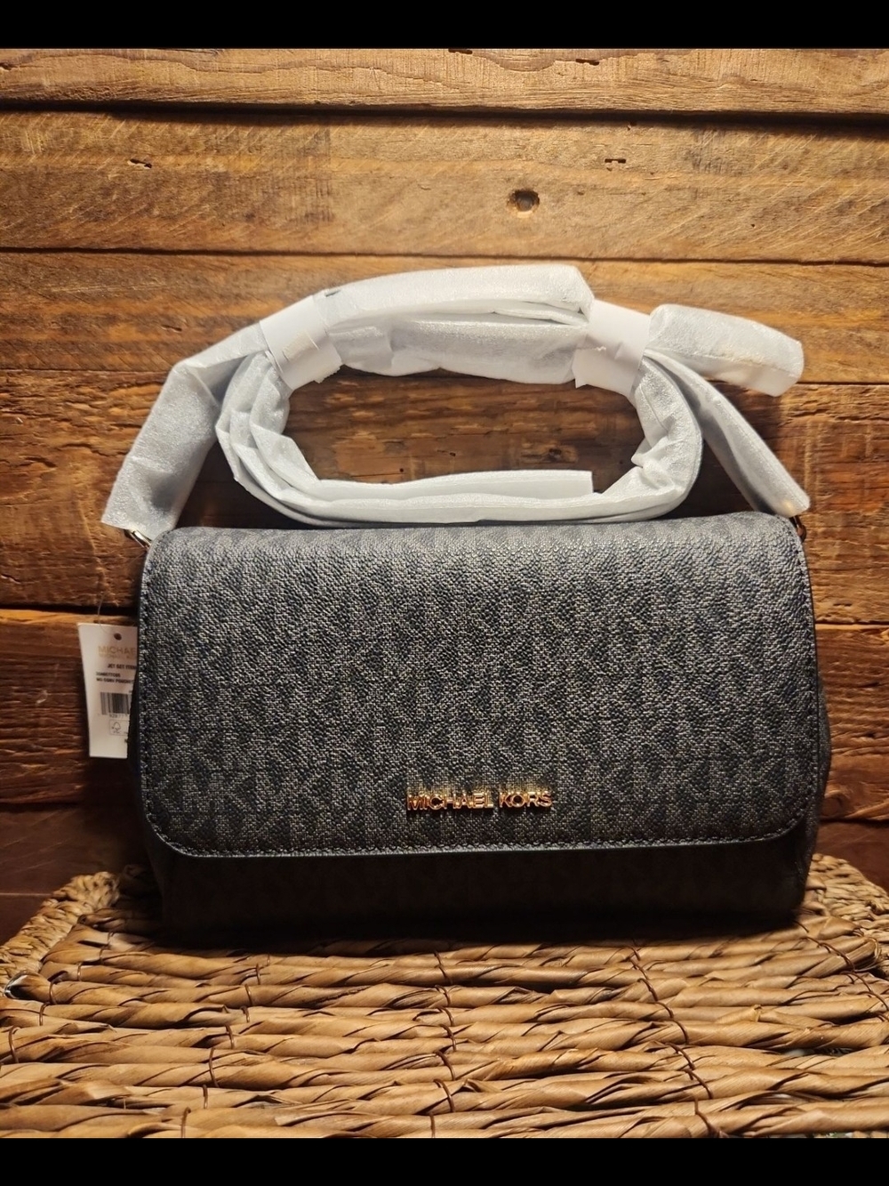 Michael Kors Black & Gray Signature Crossbody Bag